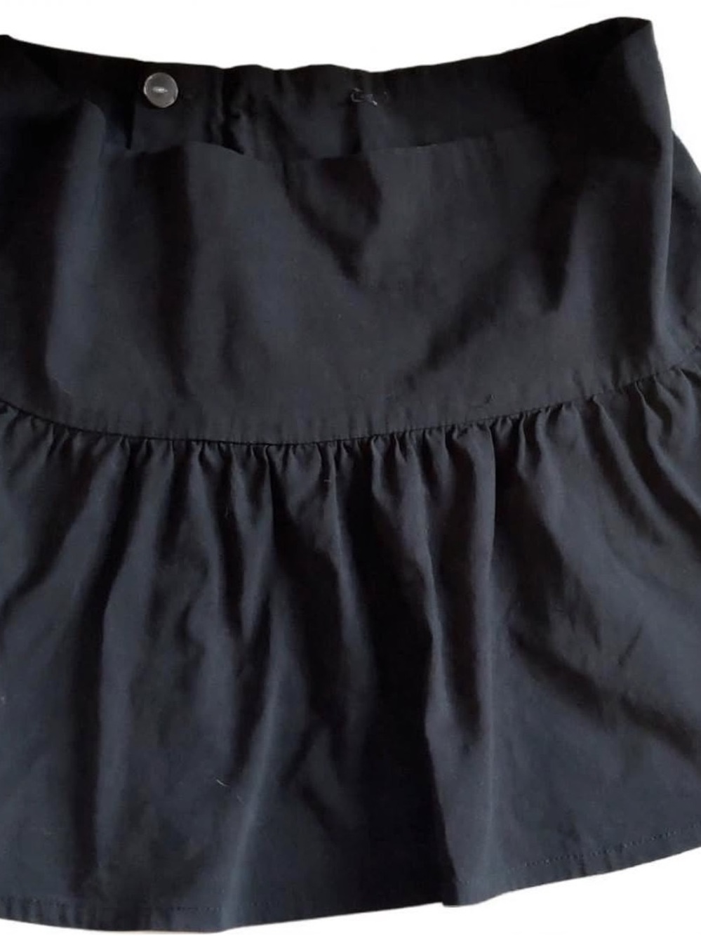 H&M Black Mini Skirt with Ruffle Hem